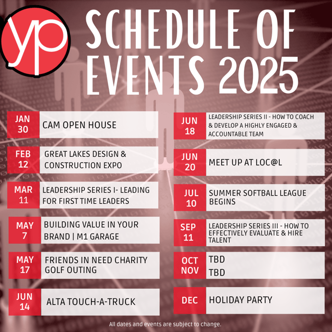 2025 YP Schedule of Events