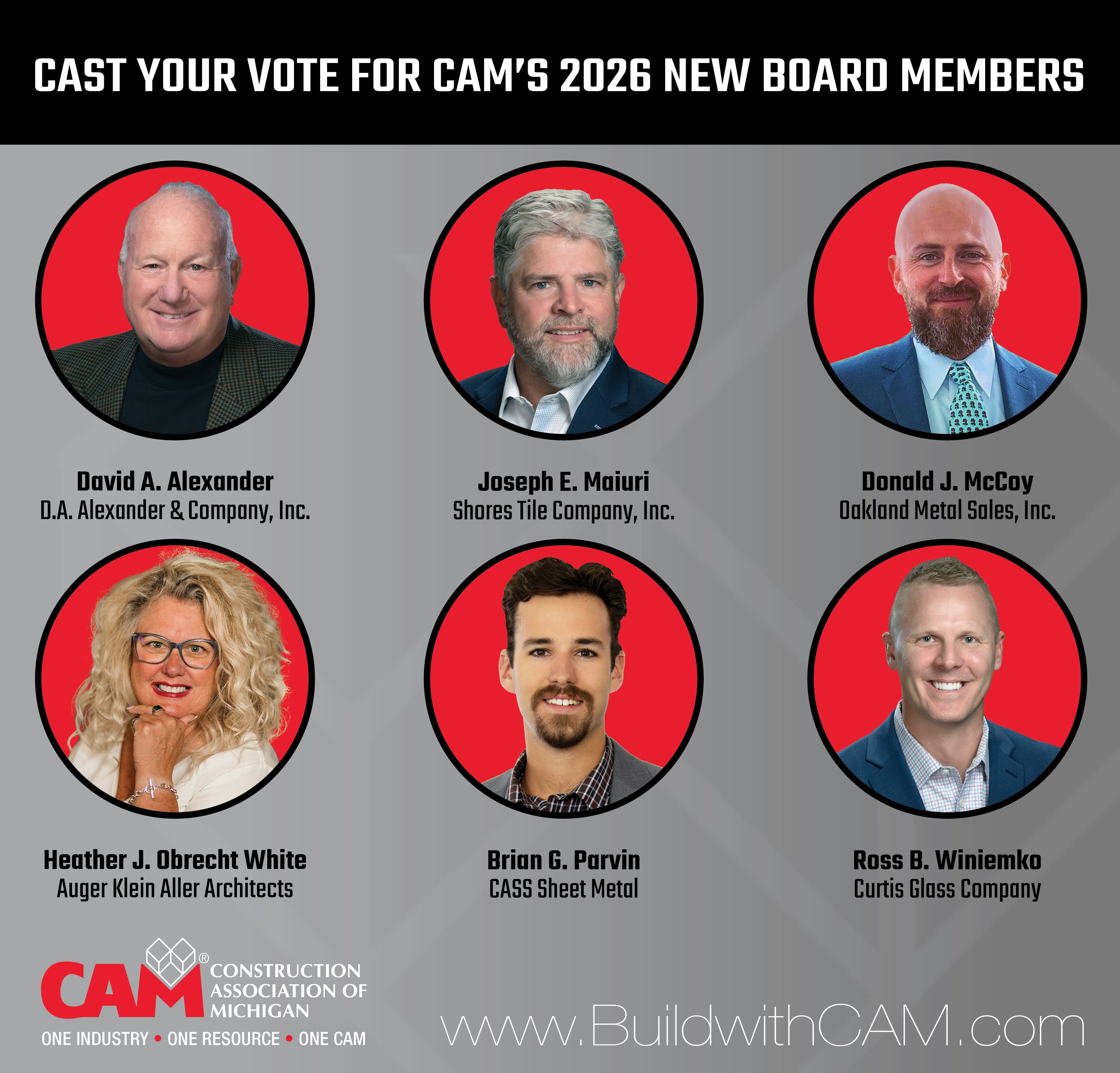 Candidates for the 2026 CAM Board of Directors