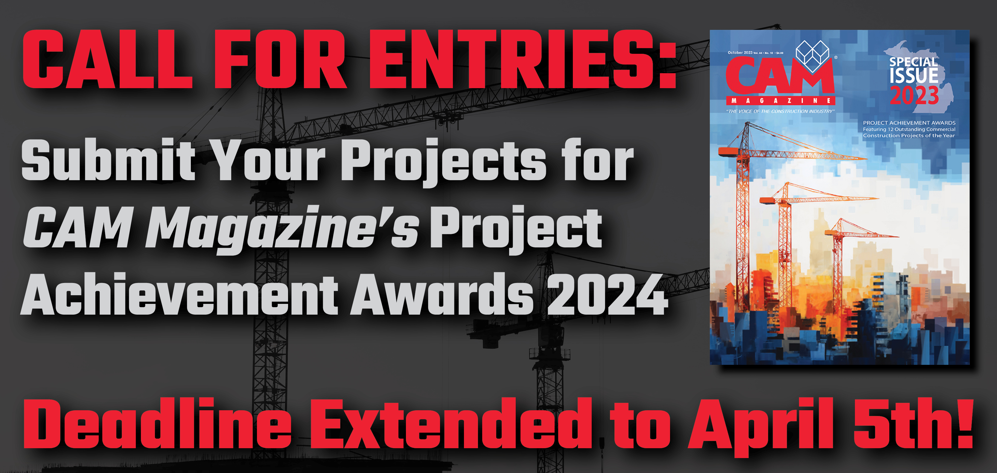 Submit Your Project Achievement Awards Entries by April 5th